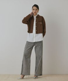 GRACE CONTINENTAL フェイクスウェードブラウス ブラウン