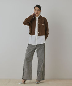 GRACE CONTINENTAL フェイクスウェードブラウス ブラウン