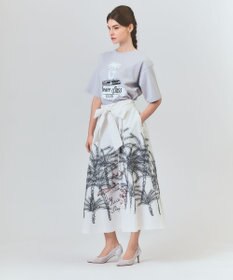 GRACE CONTINENTAL プラージュプリントタックスカート