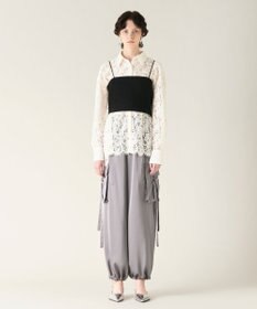 GRACE CONTINENTAL サテンカーゴパンツ