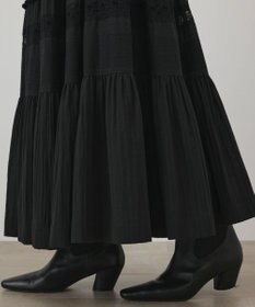 GRACE CONTINENTAL ピンタックティアードスカート