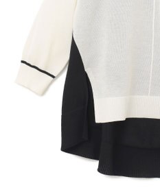 GRACE CONTINENTAL バイカラークルーニットトップ