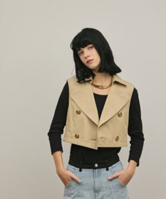 GRACE CONTINENTAL ペプラムトレンチベスト