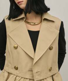 GRACE CONTINENTAL ペプラムトレンチベスト