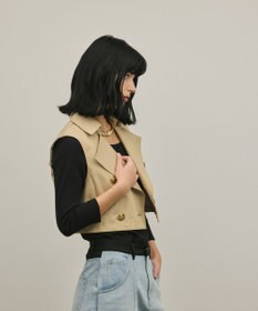 GRACE CONTINENTAL ペプラムトレンチベスト