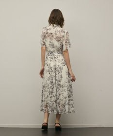 GRACE CONTINENTAL フラワープリントシャツフレアワンピース