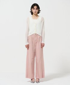 GRACE CONTINENTAL リブシアーニットカーディガン