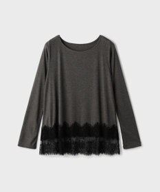 GRACE CONTINENTAL レースヘムテレコカットトップ