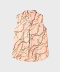 GRACE CONTINENTAL チェーンプリントボウタイブラウス