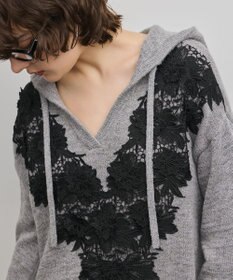 GRACE CONTINENTAL ケミカルレースニットワンピース