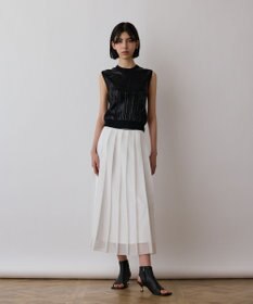 GRACE CONTINENTAL スパンコールニットノースリーブ