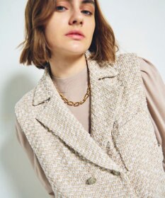 GRACE CONTINENTAL ツイードジレワンピース