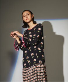 フラワーコンビプリーツワンピース / GRACE CONTINENTAL | GRACE フラワーコンビプリーツワンピース / GRACE CONTINENTAL | GRACE