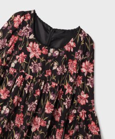 GRACE CONTINENTAL ボタニカルプリントティアードワンピース