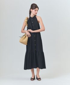 GRACE CONTINENTAL リネンライクホルタードレス