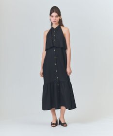 GRACE CONTINENTAL リネンライクホルタードレス