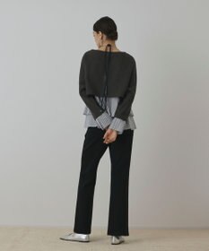 GRACE CONTINENTAL タックフリルヘムカットトップ