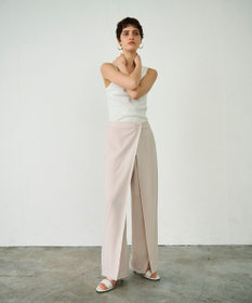 GRACE CONTINENTAL ラップレイヤードパンツ