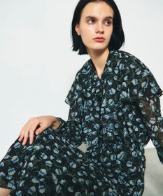 GRACE CONTINENTAL スモールフラワーケープトップ