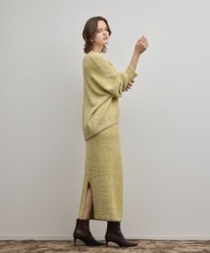 GRACE CONTINENTAL ラメフェザーニットスカート