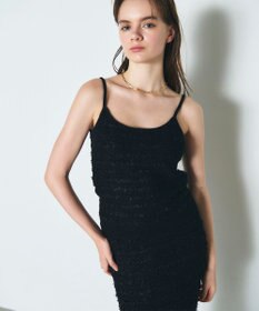 GRACE CONTINENTAL ラメツイードニットキャミ