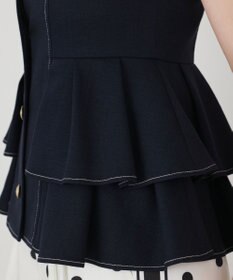 GRACE CONTINENTAL シャンブレーフリルベスト