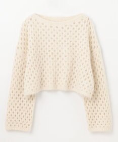 GRACE CONTINENTAL アルパカメッシュニットトップ