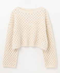 GRACE CONTINENTAL アルパカメッシュニットトップ