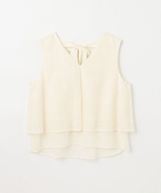 GRACE CONTINENTAL シフォンカットジャガードトップ
