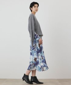 GRACE CONTINENTAL ウールスリットニットトップ