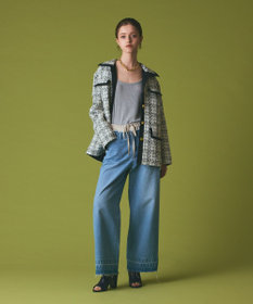 GRACE CONTINENTAL コンビデニムイージーパンツ