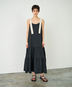 GRACE CONTINENTAL ティアードロングワンピース ブラック