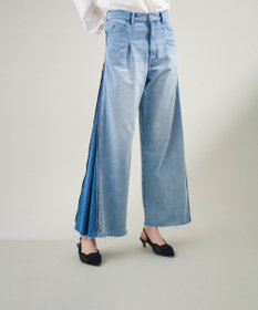 GRACE CONTINENTAL サイドジップデニムパンツ ブルー