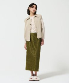 GRACE CONTINENTAL フリンジジャガードタイトスカート