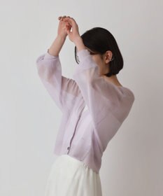 GRACE CONTINENTAL シアージョーゼットカーディガン