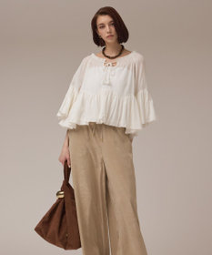 GRACE CONTINENTAL バルーンカフタントップ ホワイト