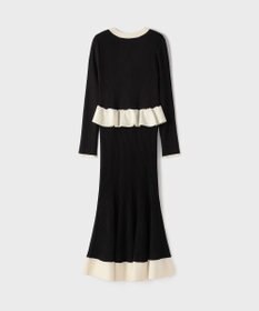 GRACE CONTINENTAL バイカラーニットワンピース