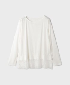 GRACE CONTINENTAL レースヘムテレコカットトップ