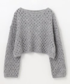 GRACE CONTINENTAL アルパカメッシュニットトップ