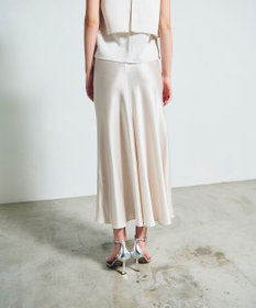 GRACE CONTINENTAL サテンバイアスロングスカート