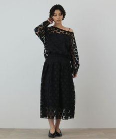 GRACE CONTINENTAL ドットチュールスカート
