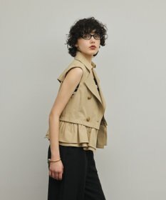 GRACE CONTINENTAL ペプラムトレンチベスト