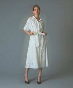 GRACE CONTINENTAL スターカットワークドレス