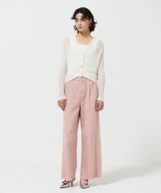 GRACE CONTINENTAL リブシアーニットカーディガン