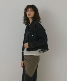 GRACE CONTINENTAL フリンジスタッズデニムジャケット