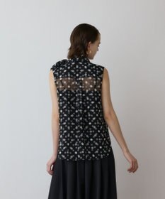 GRACE CONTINENTAL ドットオパールボウタイノースリーブ