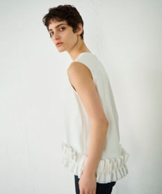 GRACE CONTINENTAL ヘムフリルカットトップ