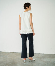 GRACE CONTINENTAL ヘムフリルカットトップ
