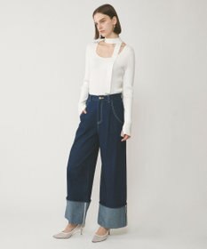 GRACE CONTINENTAL ロールアップワイドパンツ