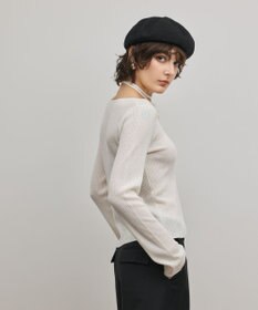 GRACE CONTINENTAL バイカラーリブニットトップ